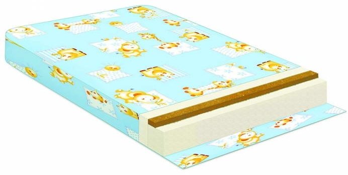 Детский матрас Баюшка Баюшка 60x120x10 см, беспружинный, бязь купить,NaN