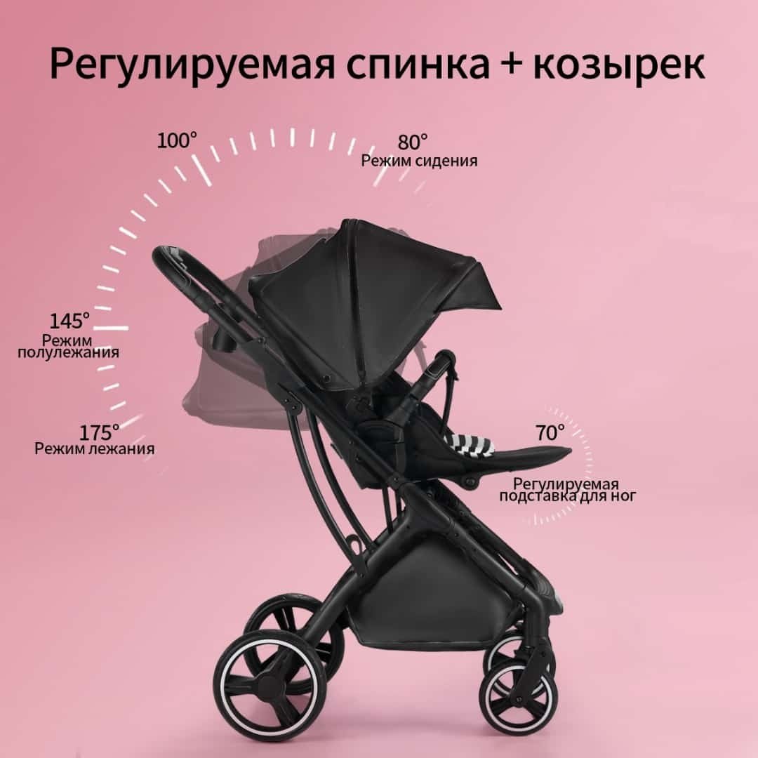 Коляска прогулочная Dearest 1618L, серый