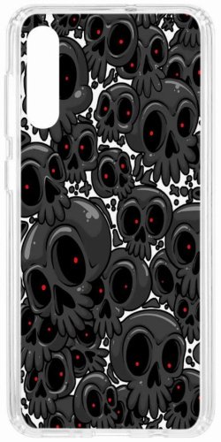 Чехол КRUЧЕ Print Skull gray для Samsung Galaxy A50/A50s/A30s красный купить,NaN