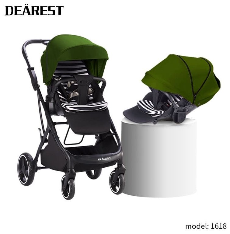 Коляска прогулочная Dearest 1618L, зеленый