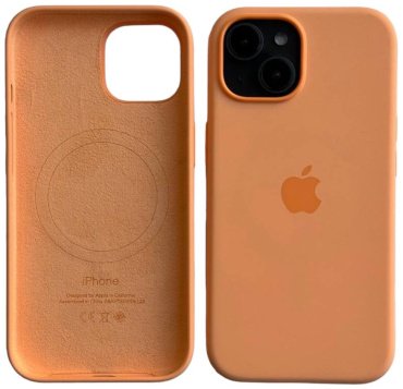 Чехол Для Apple iPhone 15 оранжевый купить,18060
