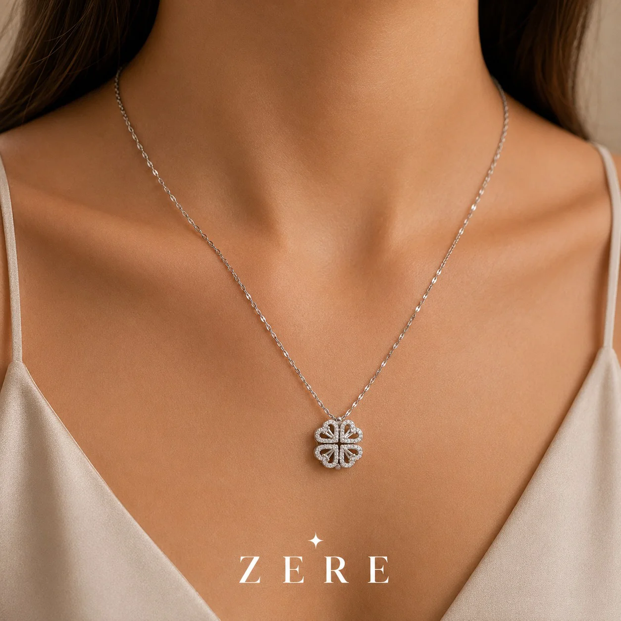 Колье Zere четырехлистник ZR300708 5.1гр 45см - ForteMarket Колье Zere четырехлистник ZR300708 5.1гр 45см купить,30000