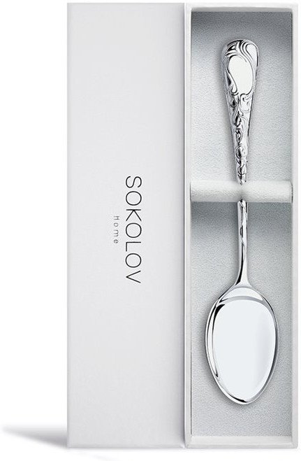 Ложка SOKOLOV 2301020004 вес 37.25 г серебро, без вставок купить,NaN