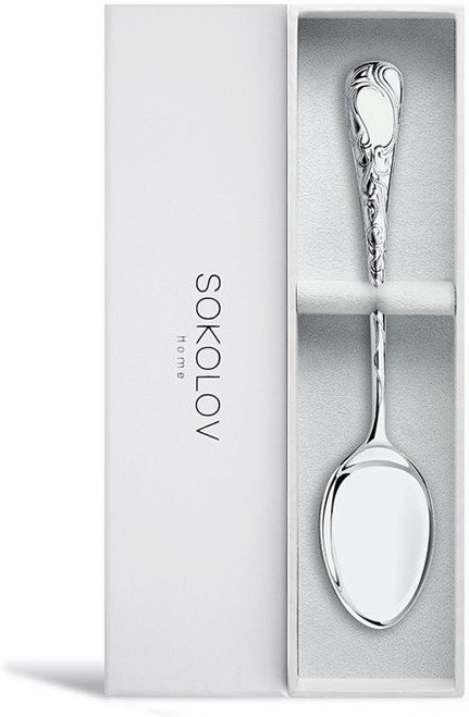 Ложка SOKOLOV 2301020004 вес 37.25 г серебро, без вставок купить,NaN