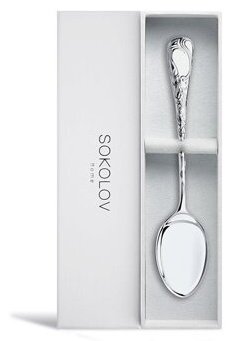 Ложка SOKOLOV 2301020004 вес 38.39 г серебро, без вставок купить,NaN