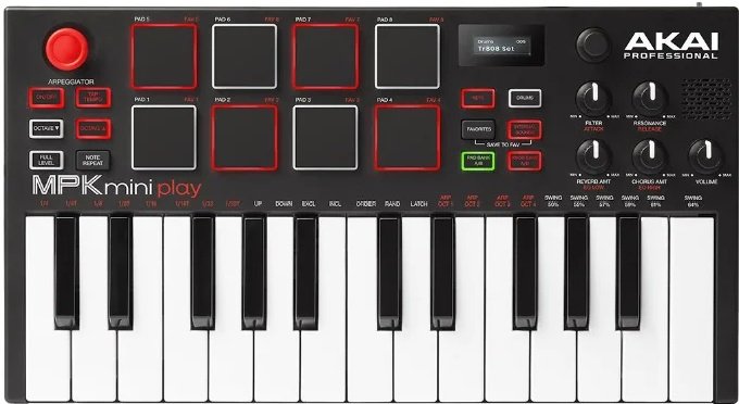 MIDI-клавиатура Akai MPK Mini Play черная