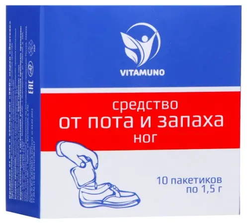 Vitamuno Средство от пота и запаха ног порошок 10 шт купить,NaN