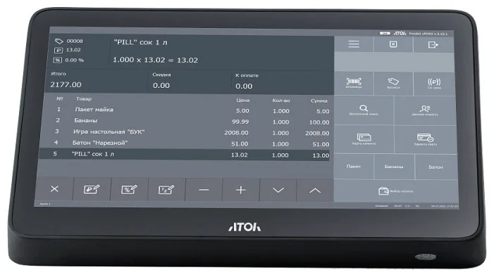 POS-моноблок Атол Optima V7 Lite черный