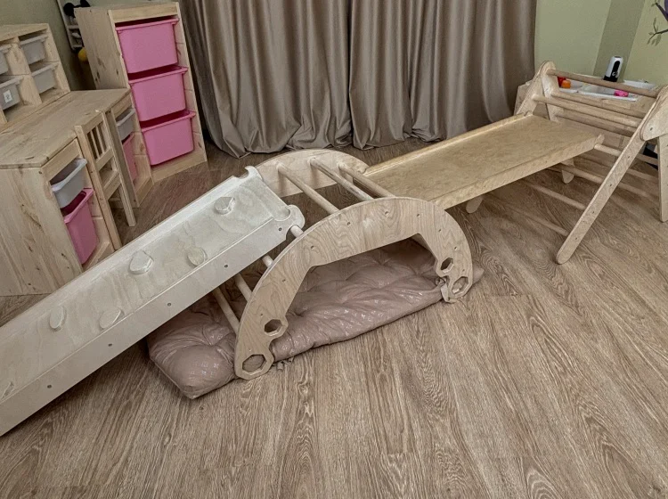 Спортивно-игровой комплекс Domiko O_O-05- 240x52x62 см бежевый