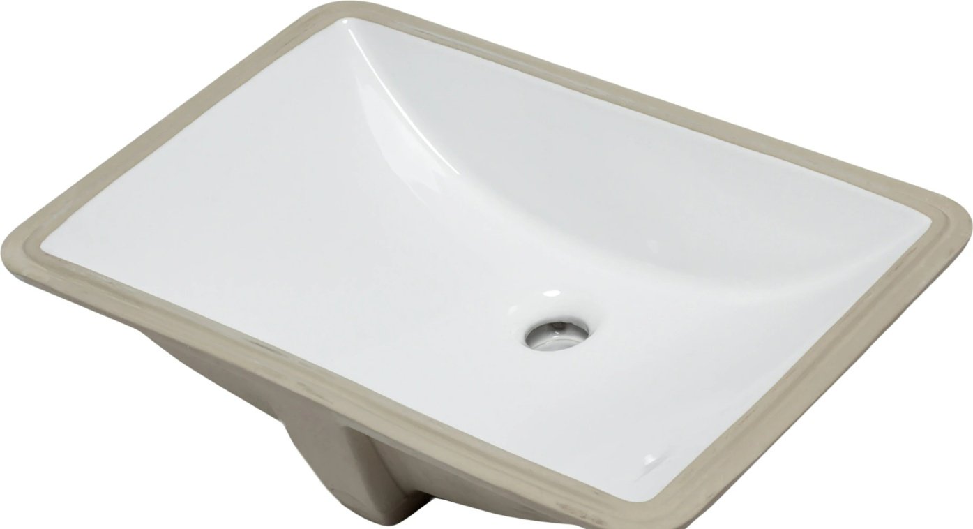 Раковина GID-ceramic Yj833 подстольная прямоугольная 39, фаянс купить,0