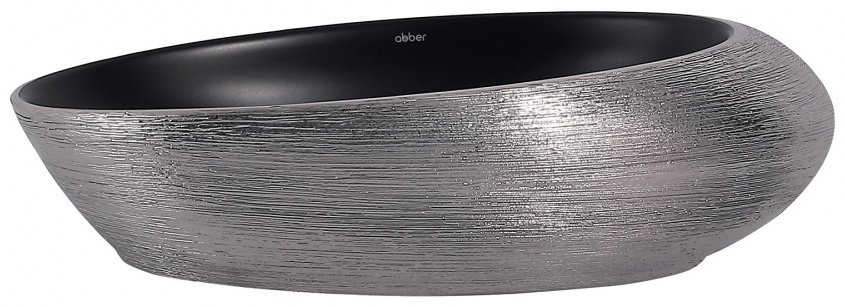 Раковина Abber Bequem AC2107BS накладная овальная 49 см, фаянс