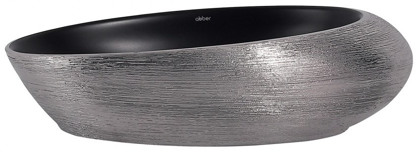 Раковина Abber Bequem AC2107BS накладная овальная 49 см, фаянс