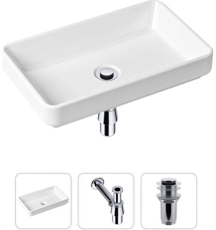 Раковина Lavinia Boho Bathroom Sink 21520111 накладная прямоугольная 34, санфарфор