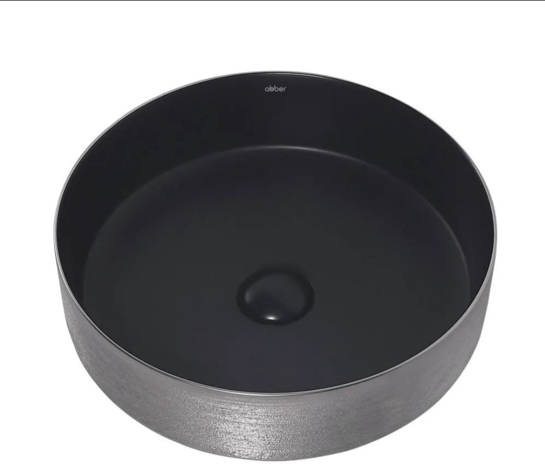 Раковина Abber AC2109BS накладная круглая 40 см, фаянс купить,207900