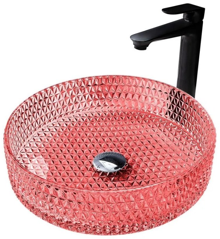 Раковина Abber Glas AK2301OR накладная круглая 39.5 см, стекло