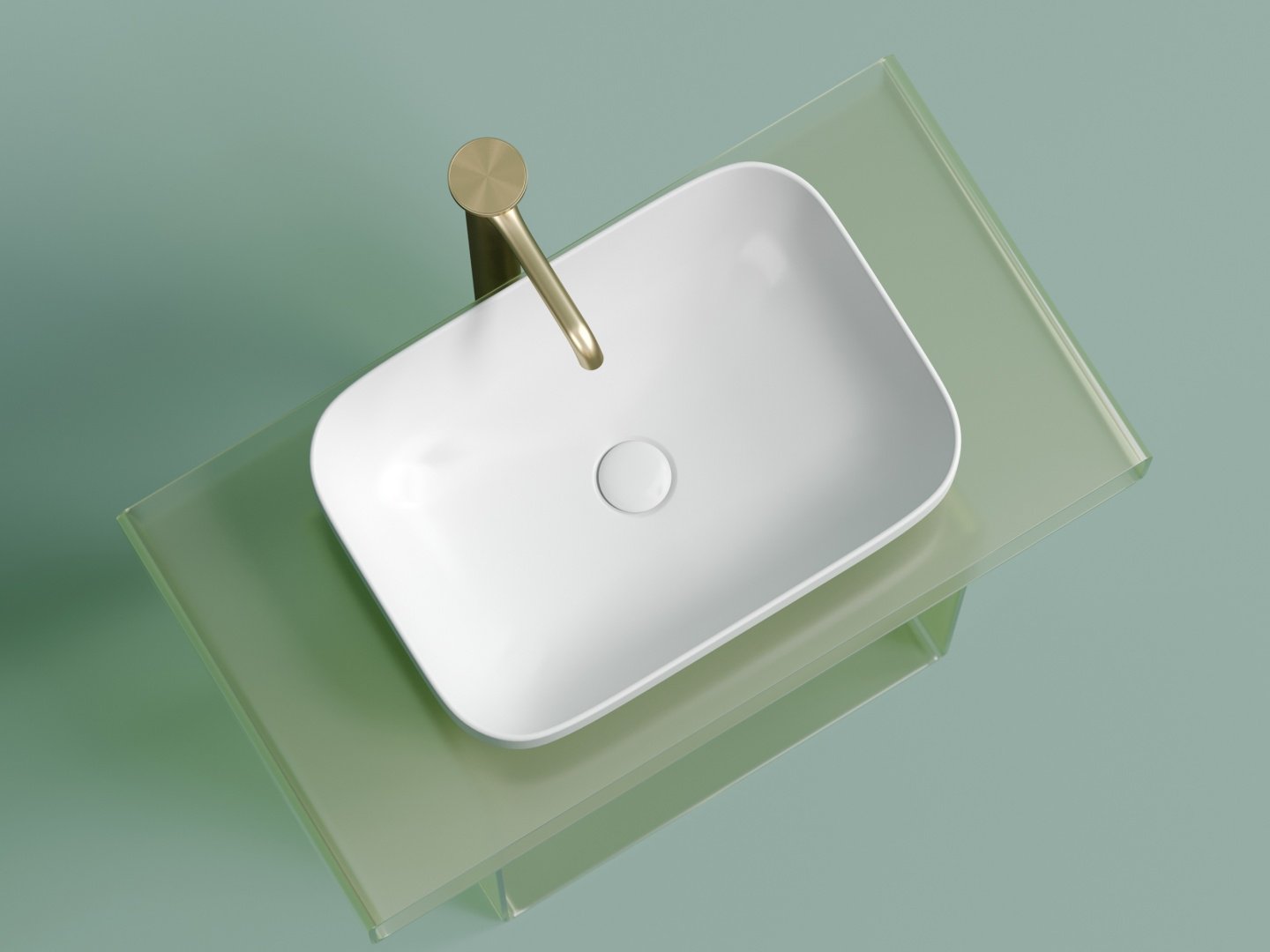 Раковина Ceramicanova Element накладная прямоугольная 35.9, санфарфор