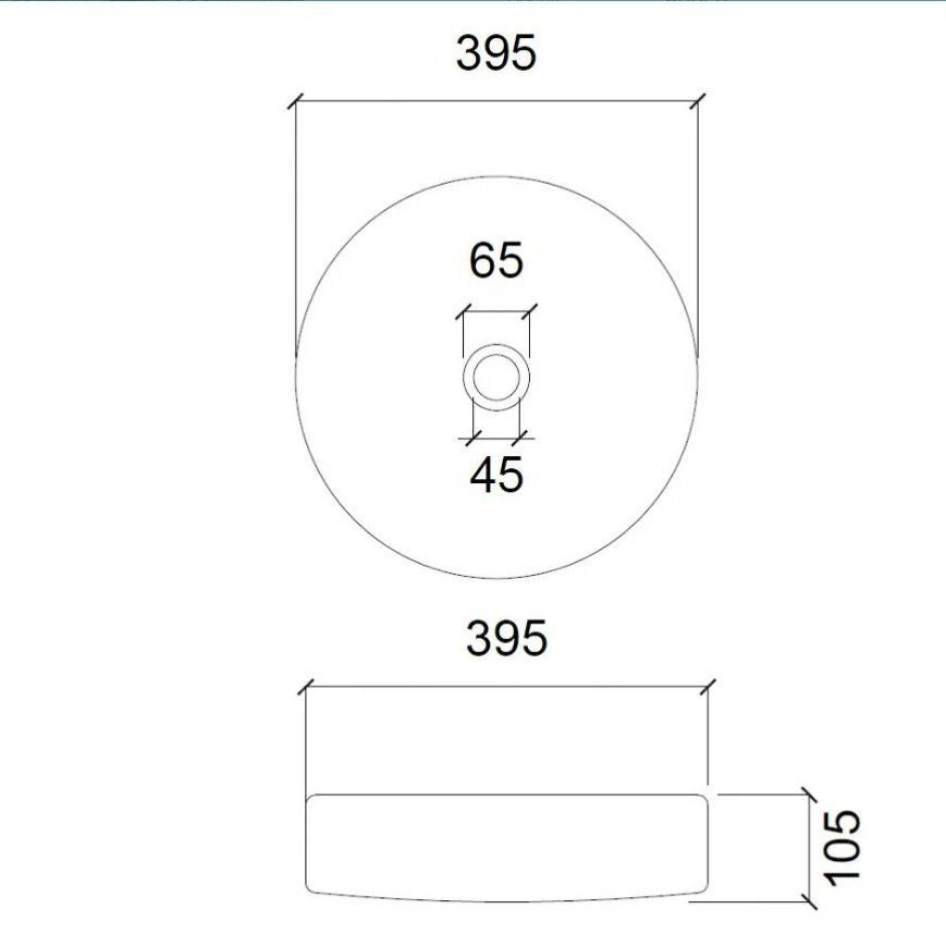 Раковина Abber Glas AK2301OR накладная круглая 39.5 см, стекло купить,0