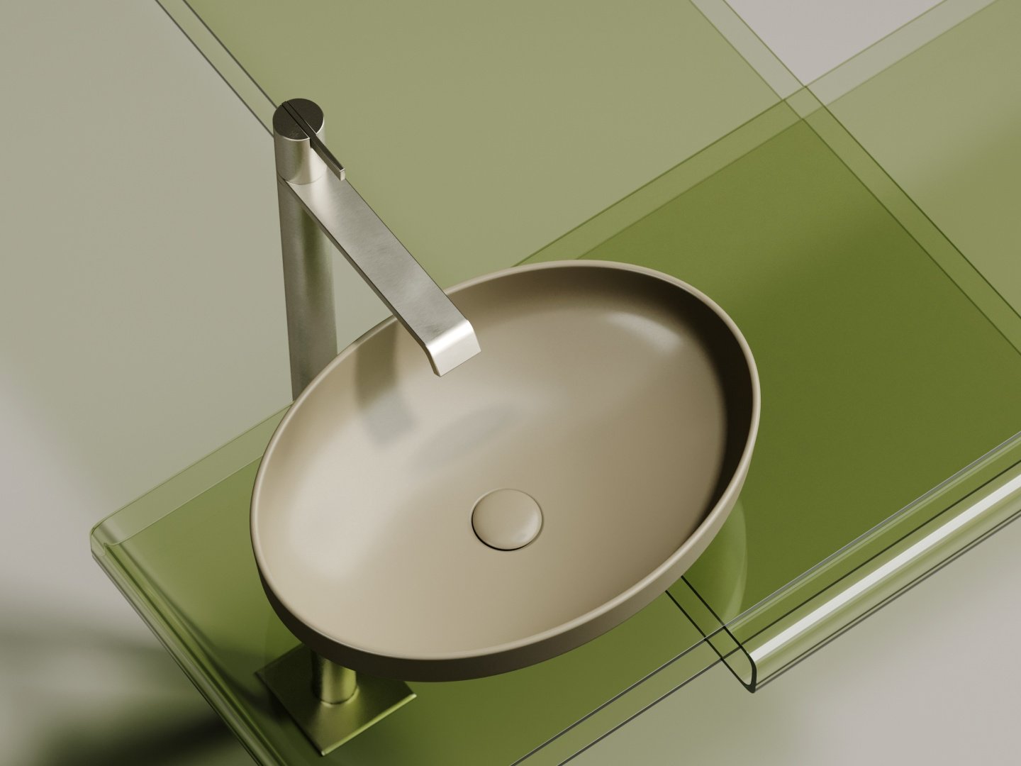 Раковина Ceramicanova Element накладная овальная 36.3, санфарфор