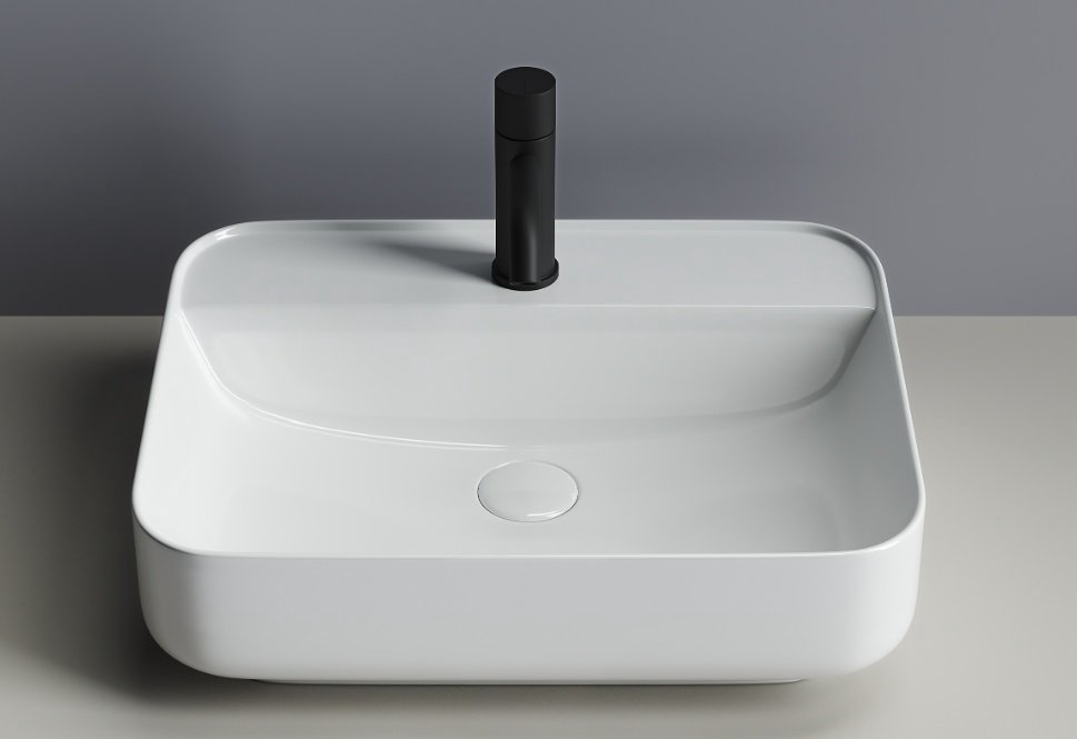 Раковина Ceramicanova CN5015 накладная прямоугольная 50, санфарфор купить,136414