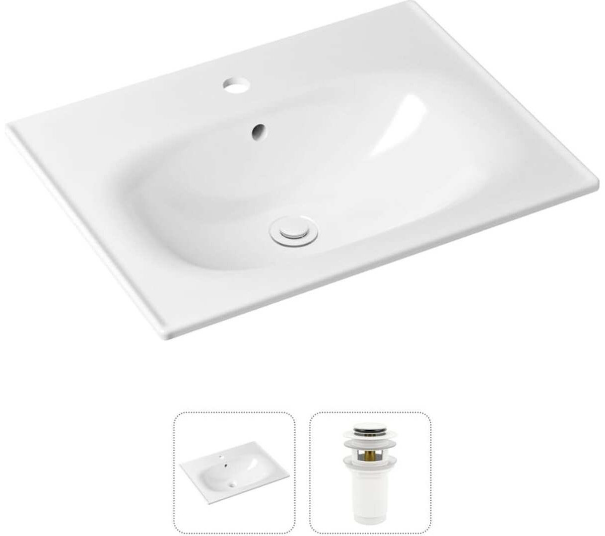 Раковина Lavinia Boho 21520876 врезная прямоугольная 46, санфарфор купить,NaN