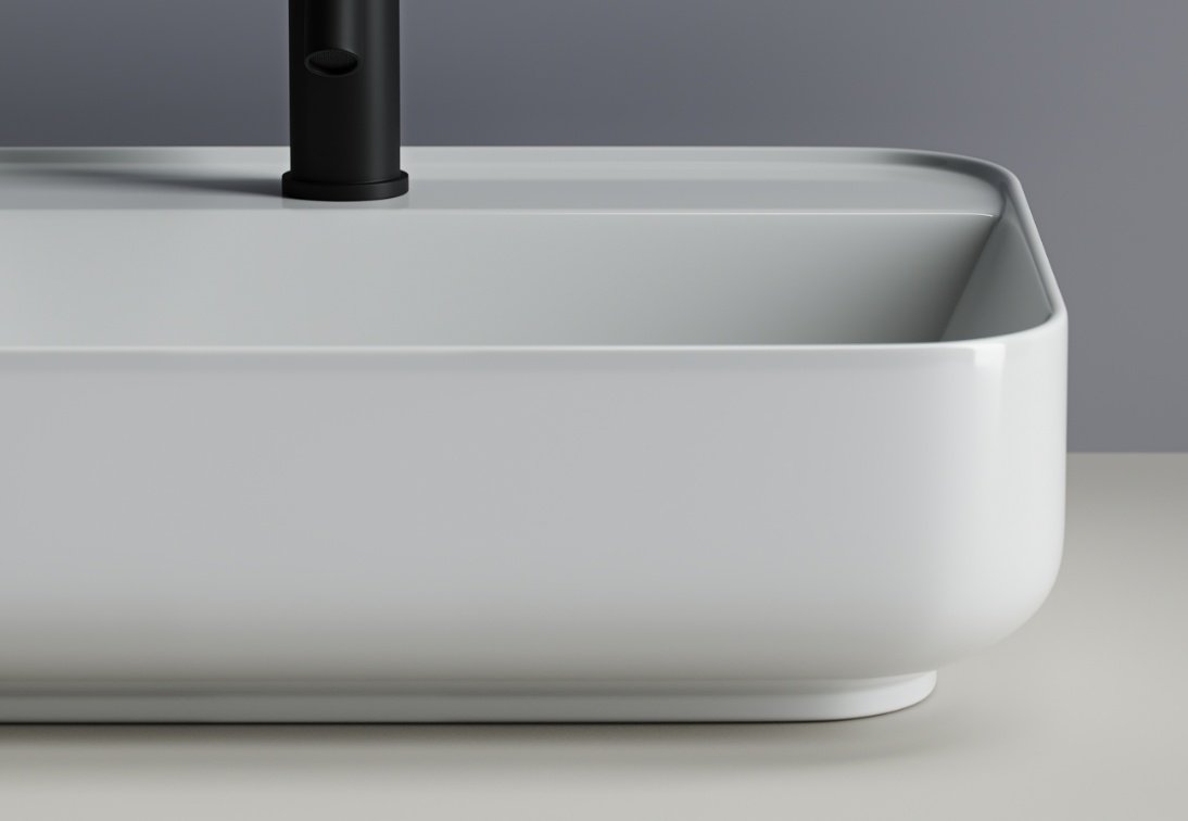 Раковина Ceramicanova CN5015 накладная прямоугольная 50, санфарфор