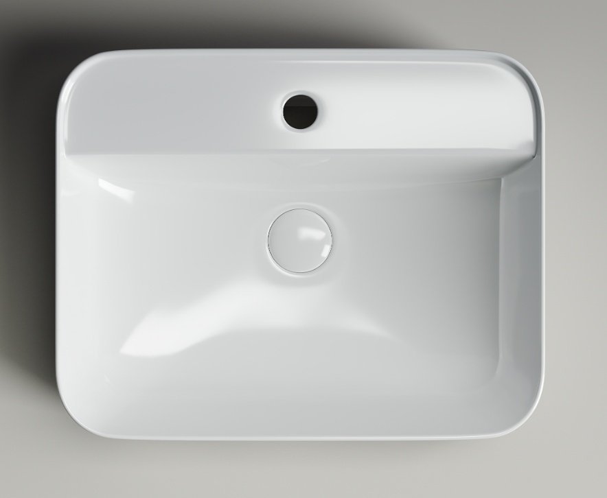 Раковина Ceramicanova CN5015 накладная прямоугольная 50, санфарфор