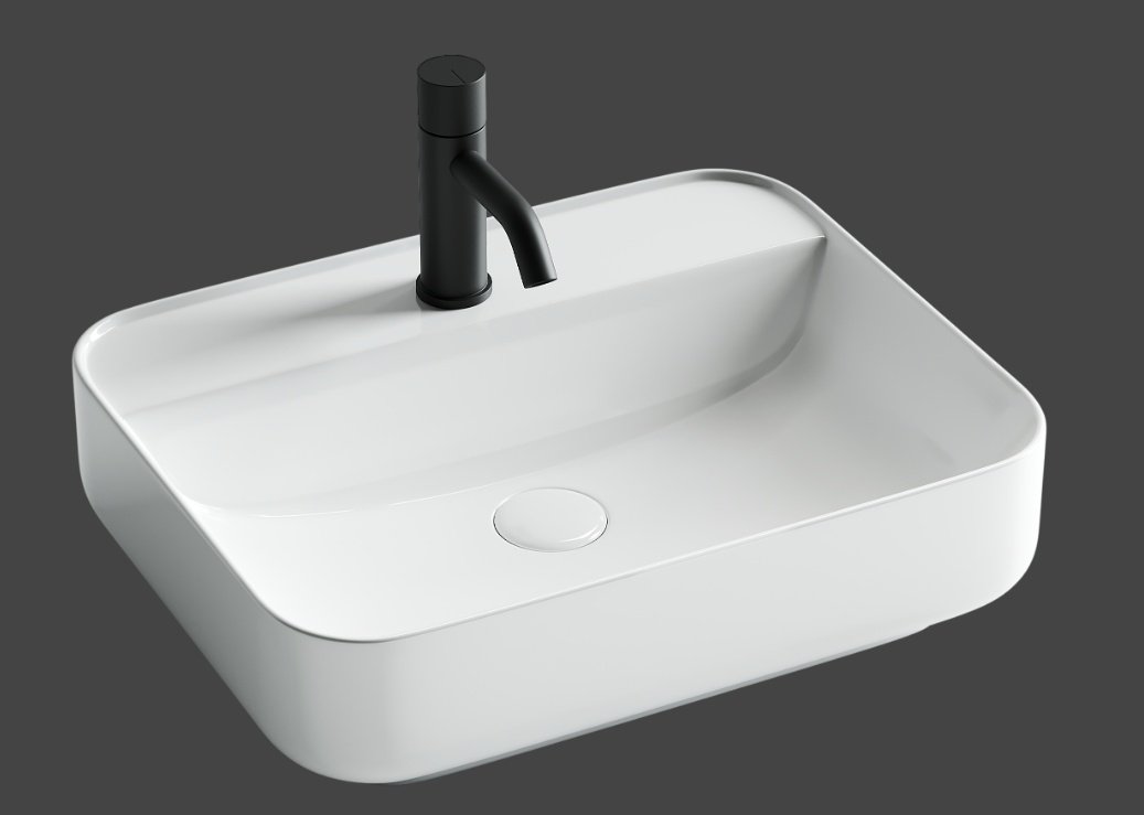 Раковина Ceramicanova CN5015 накладная прямоугольная 50, санфарфор
