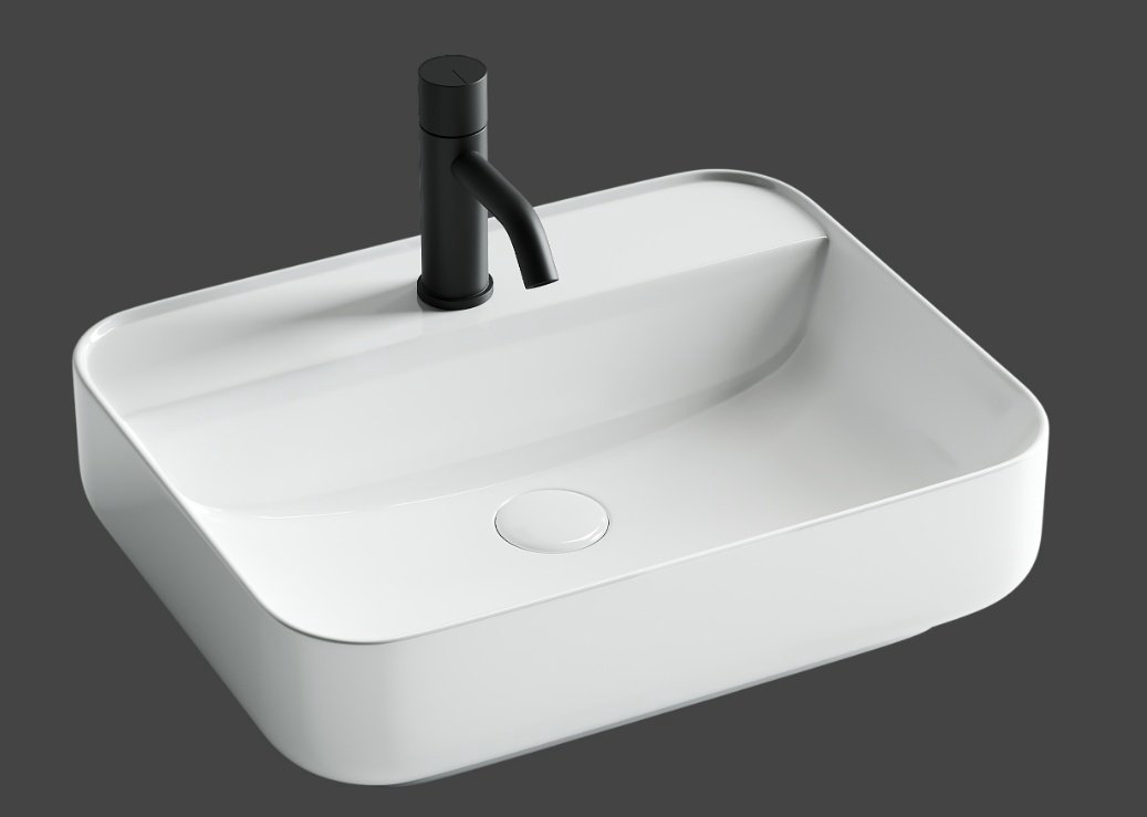 Раковина Ceramicanova CN5015 накладная прямоугольная 50, санфарфор купить,136414