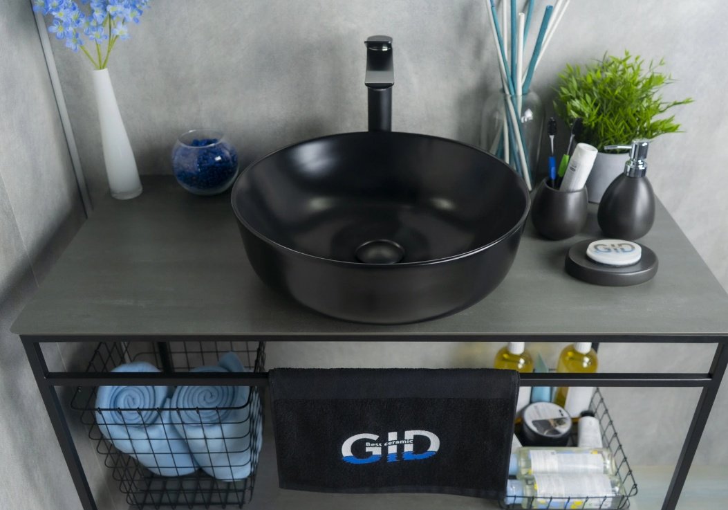 Раковина GID-ceramic Nc911 накладная круглая 41.5, керамика