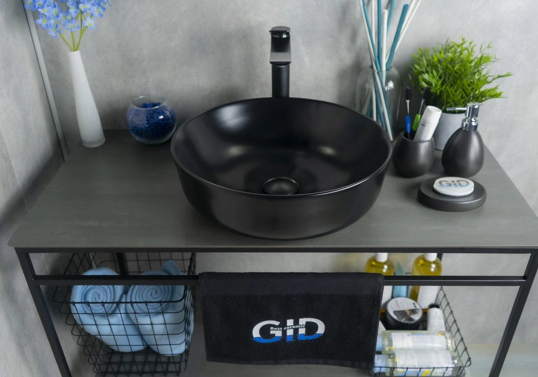Раковина GID-ceramic Nc911 накладная круглая 41.5, керамика купить,96316
