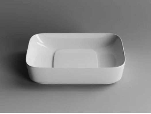 Раковина Ceramicanova CN5021 накладная прямоугольная 60, санфарфор купить,0