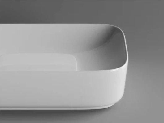 Раковина Ceramicanova CN5021 накладная прямоугольная 60, санфарфор купить,0