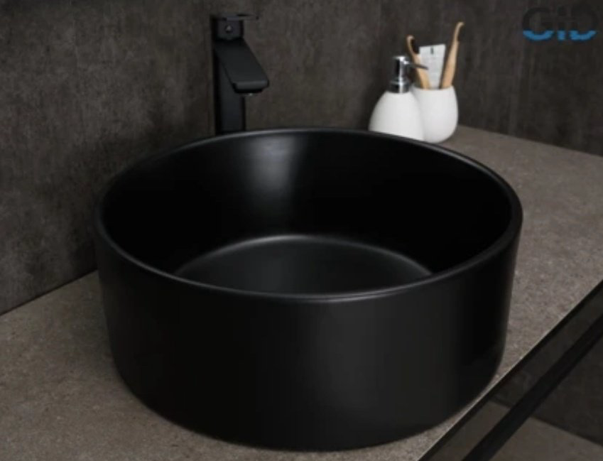 Раковина GID-ceramic Bm9011 накладная круглая 40, керамика купить,NaN