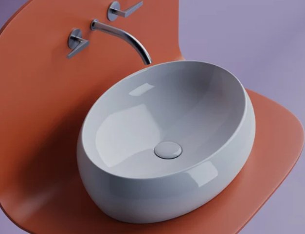 Раковина Ceramicanova CN5033 накладная овальная 56, санфарфор