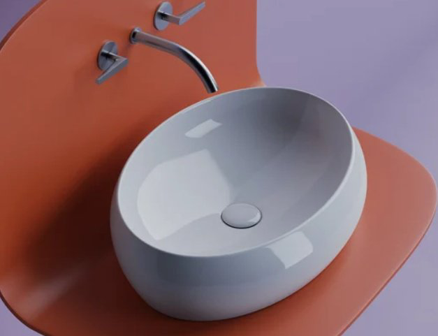 Раковина Ceramicanova CN5033 накладная овальная 56, санфарфор купить,120693
