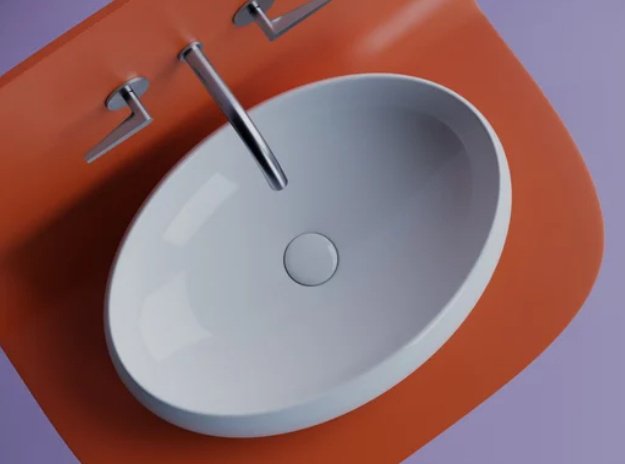 Раковина Ceramicanova CN5033 накладная овальная 56, санфарфор