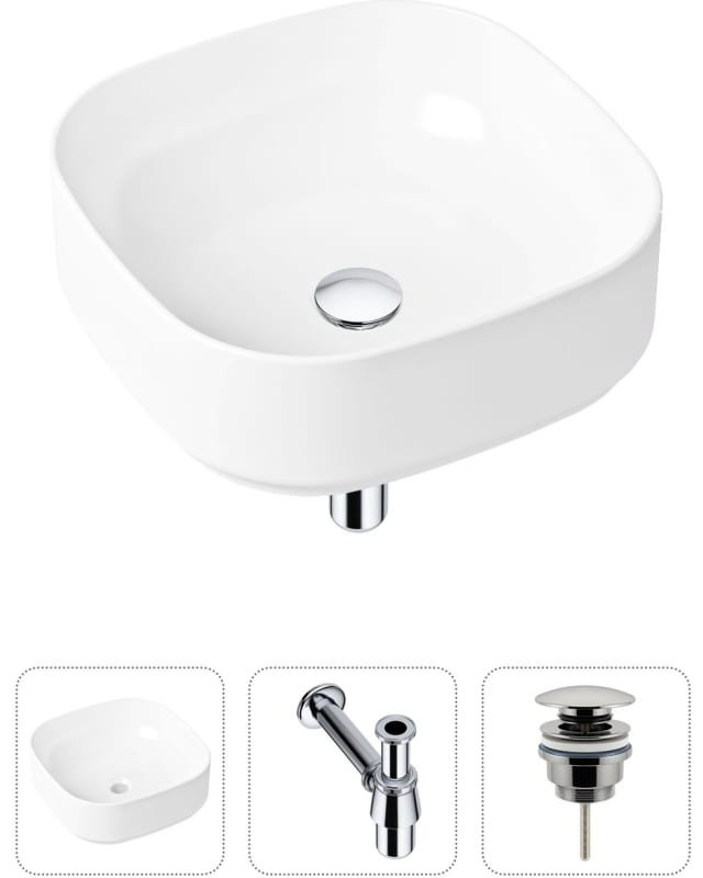 Раковина Lavinia Boho Bathroom Sink 21520220 накладная квадратная 40, санфарфор купить,NaN