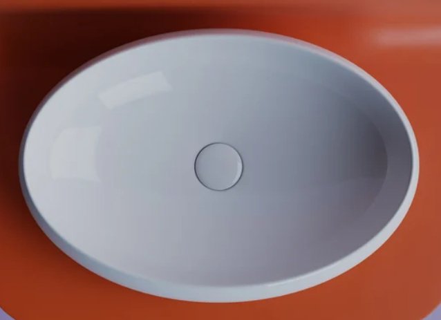 Раковина Ceramicanova CN5033 накладная овальная 56, санфарфор