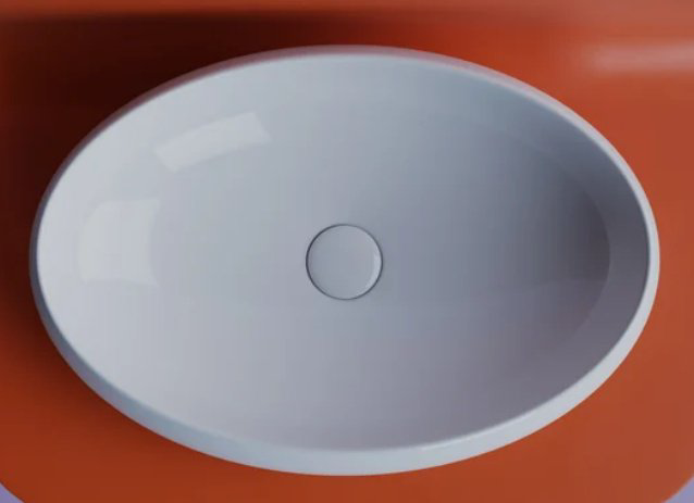 Раковина Ceramicanova CN5033 накладная овальная 56, санфарфор купить,120693