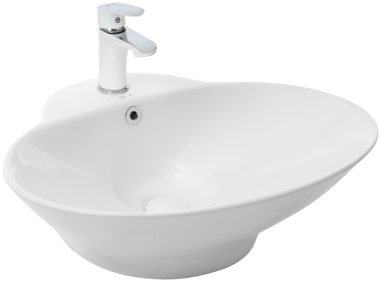 Раковина WeltWasser WW ELBACH 3072 накладная овальная 59 см, фаянс купить,NaN