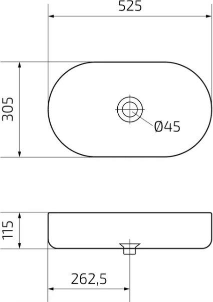 Раковина GID-ceramic N9020bg накладная овальная 30.5, керамика купить,96316