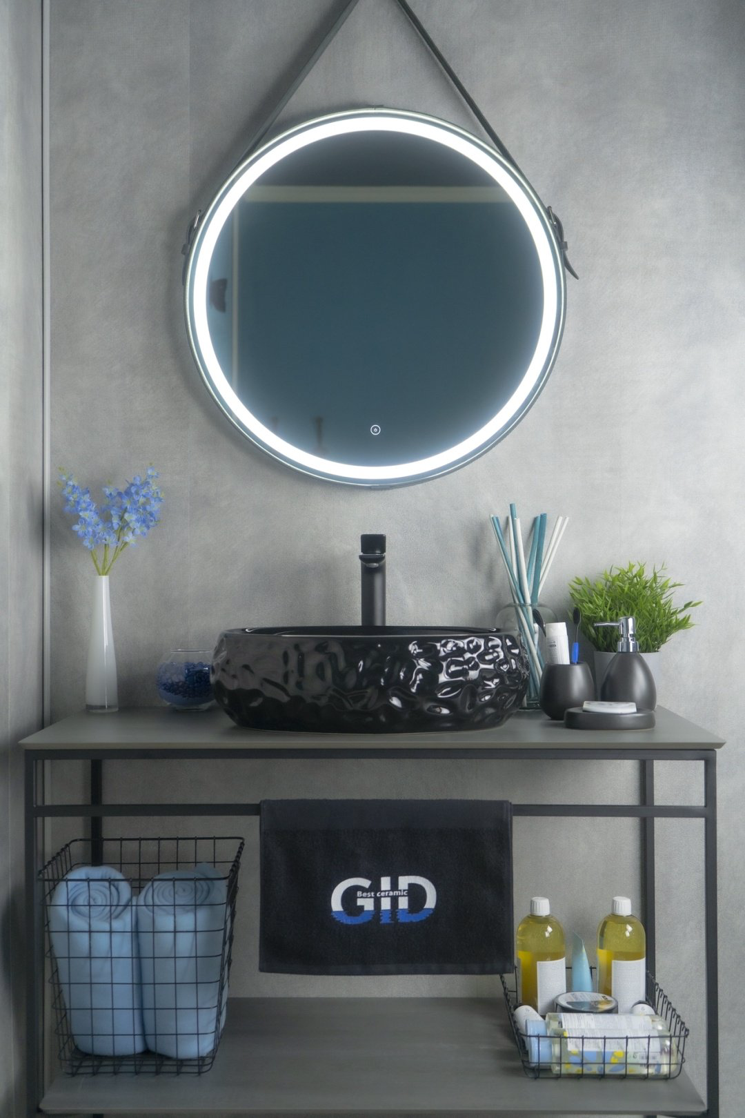 Раковина GID-ceramic 52232 9030bf накладная овальная 34, керамика купить,85868