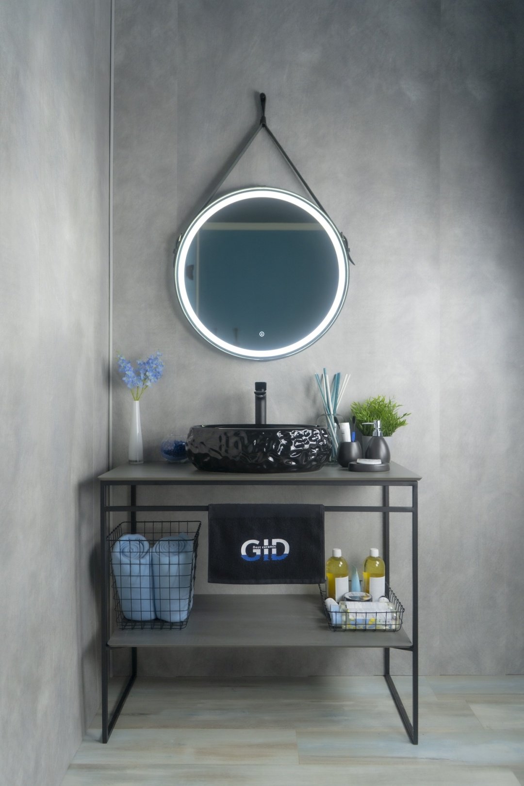 Раковина GID-ceramic 52232 9030bf накладная овальная 34, керамика