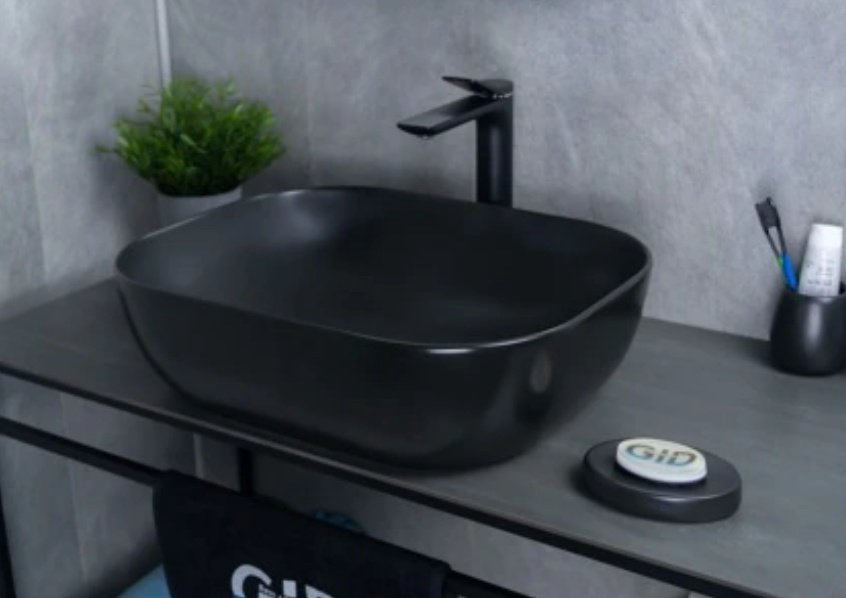 Раковина GID-ceramic Bm1302 накладная прямоугольная 50, керамика купить,98007