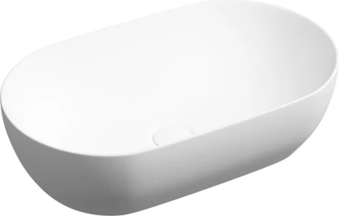 Раковина Ceramicanova CN12001MW накладная овальная 50, санфарфор купить,205965