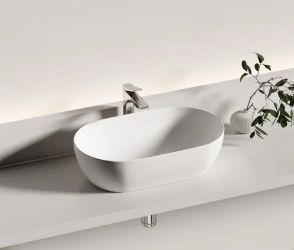 Раковина Ceramicanova CN12001MW накладная овальная 50, санфарфор купить,205965