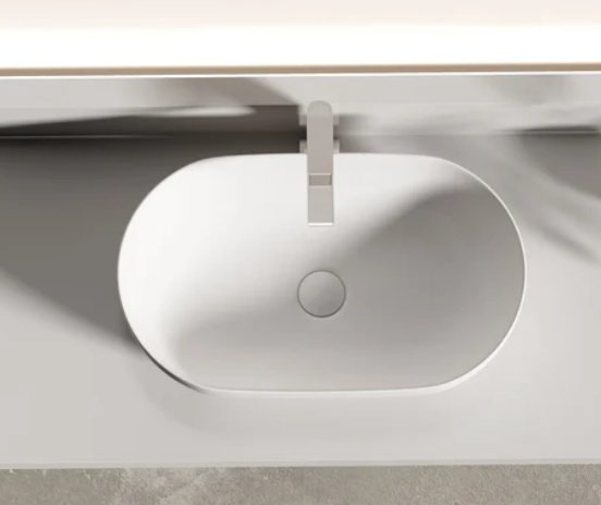 Раковина Ceramicanova CN12001MW накладная овальная 50, санфарфор купить,205965