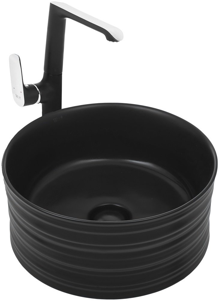 Раковина WeltWasser WW ELBACH 3272 MB накладная круглая 40.5 см, фаянс