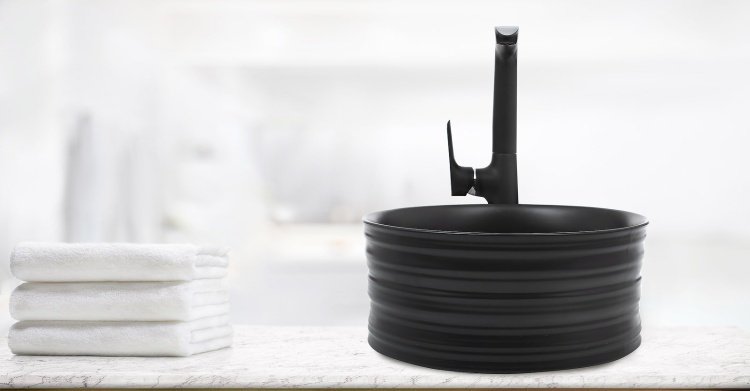 Раковина WeltWasser WW ELBACH 3272 MB накладная круглая 40.5 см, фаянс купить,0