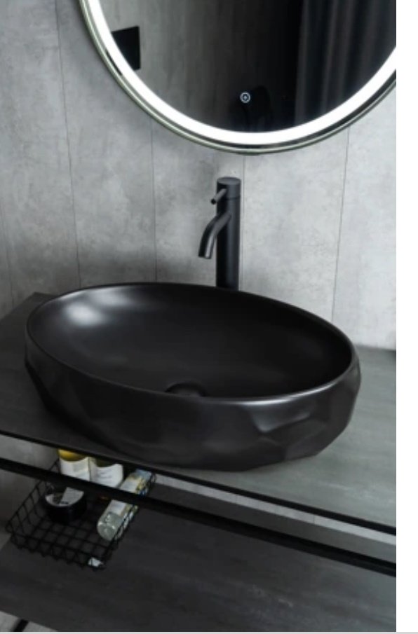Раковина GID-ceramic Bm9030wx накладная овальная 60, керамика
